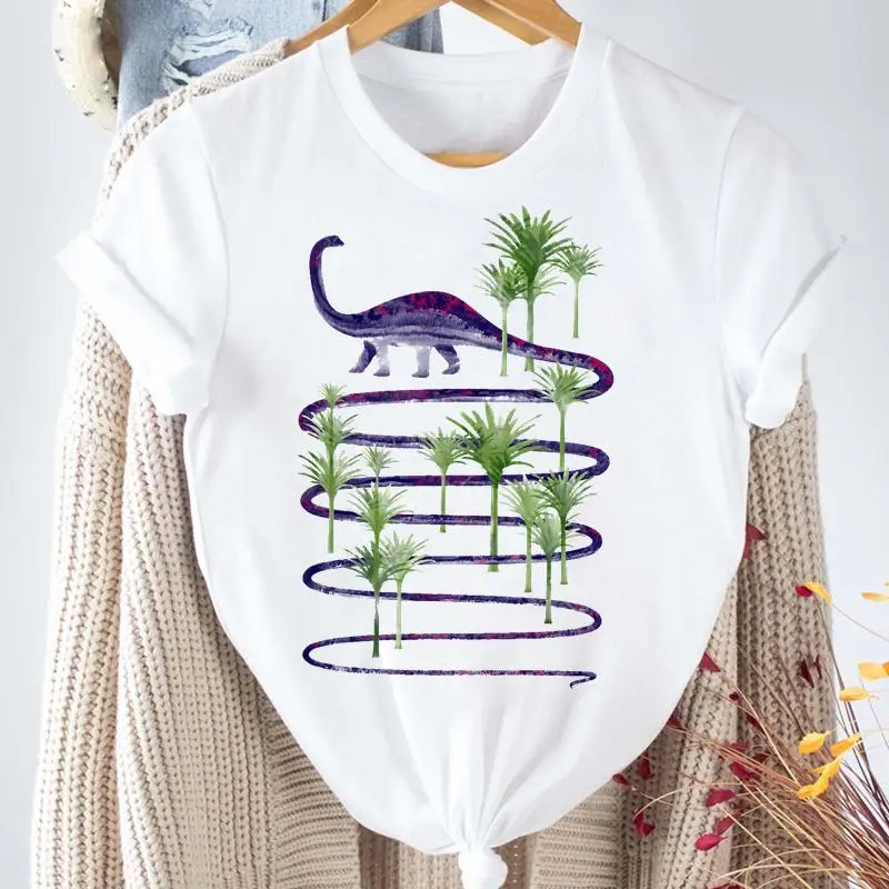 Женская футболка с рисунком дерева и акварелью коротким рукавом | одежда