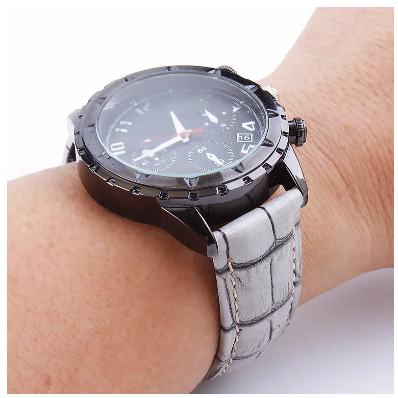 Новинка 1 шт. ремешок из натуральной коровьей кожи очень прочный для часов серый