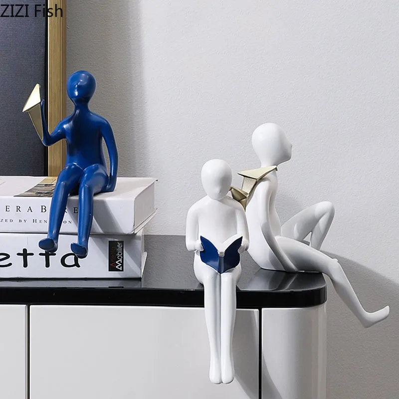 Абстрактные Фигурки статуя оригами журавль Декор персонажи из смолы