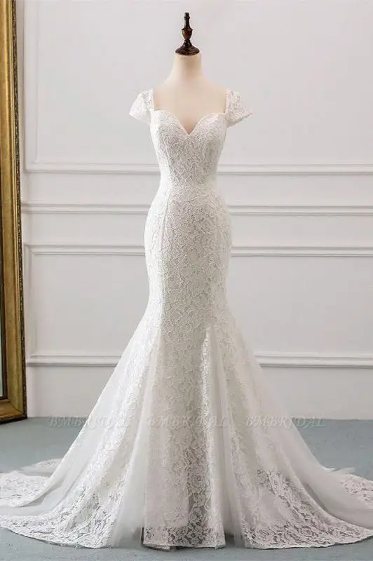 

Lace Wedding Dresses Mermaid Off The Shoulder Elegant Dubai Arabic Wedding Gown Bridal Dress Vestido De Noiva