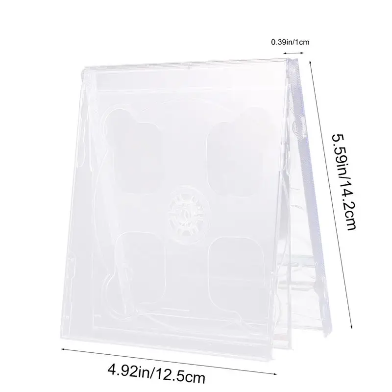 5 шт. двойной CD чехол с собранным прозрачным лотком Стандартный пустой прозрачный