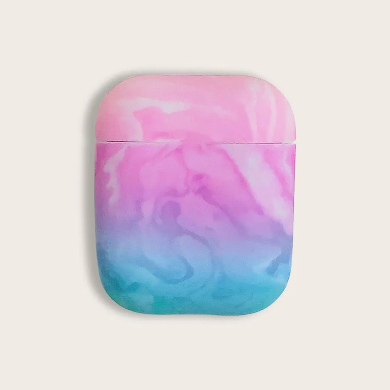

Color gradient dream bumper plastic airpods protective cover hard sticker Apple wireless Bluetooth headset protective shell
