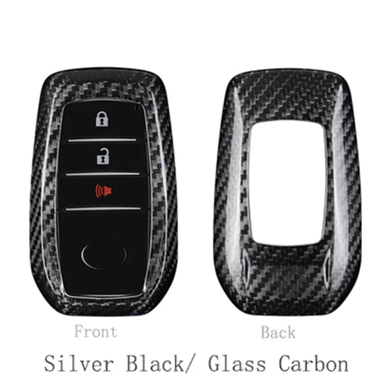 Чехол для автомобильного ключа из углеродного волокна чехол Toyota Prius Camry Corolla C-HR CHR