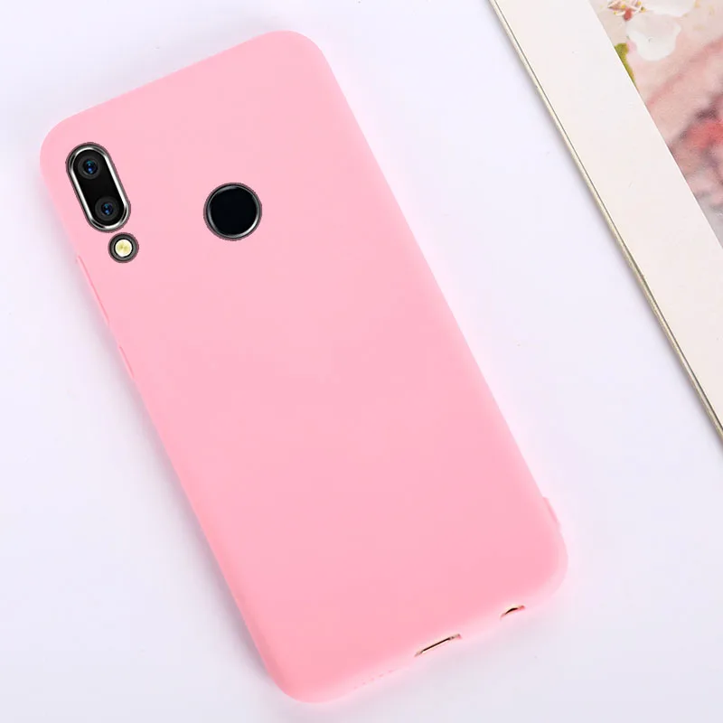 Rose Для huawei Y7 Pro Y6 Prime Y9 P Smart однотонный Мягкий чехол из ТПУ силиконовый чехол для huawei P30 Lite Nova 4e - Цвет: Rose