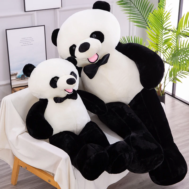 Dorimytrader Jumbo Cute Soft Simulation Animal Panda Plush Toy Giant Stuffed Cartoon Bear Doll Baby Present 47inch 120cm | Игрушки и