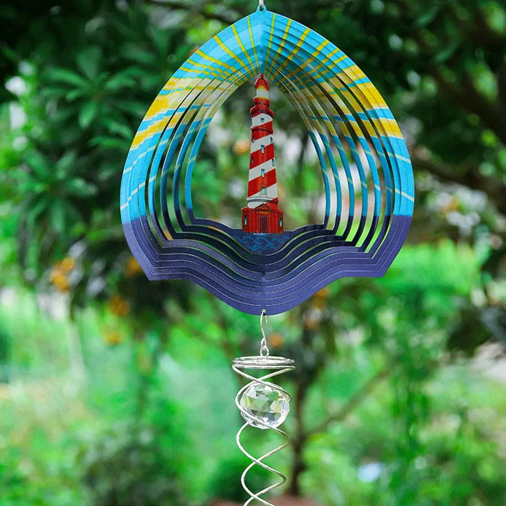 

Wind Chimes Spinners Crystal Wind Rotating Spinner Metal Crystal Chimes for Home Garden Decor Home Decor Decoration wind chimes