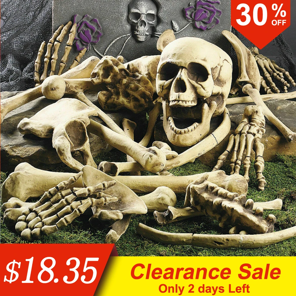 Скелеты для Хэллоуина 28 шт. скелет Череп дом с привидениями реквизит ужасов