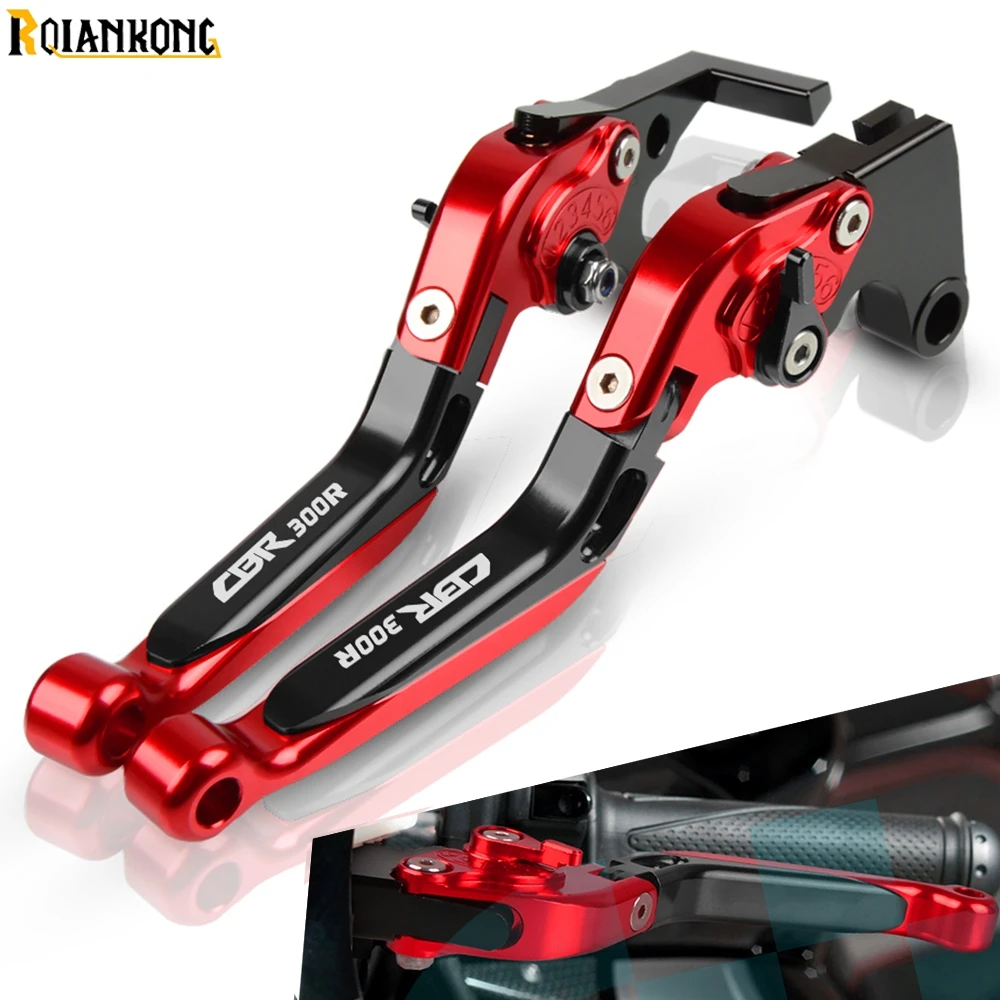 

CNC Aliuminum CBR 300R 300 R Adjustable Brake Clutch Lever Handlebar Motorcycle Lever For Honda CBR300R 2014 2015 2016 2017 2018