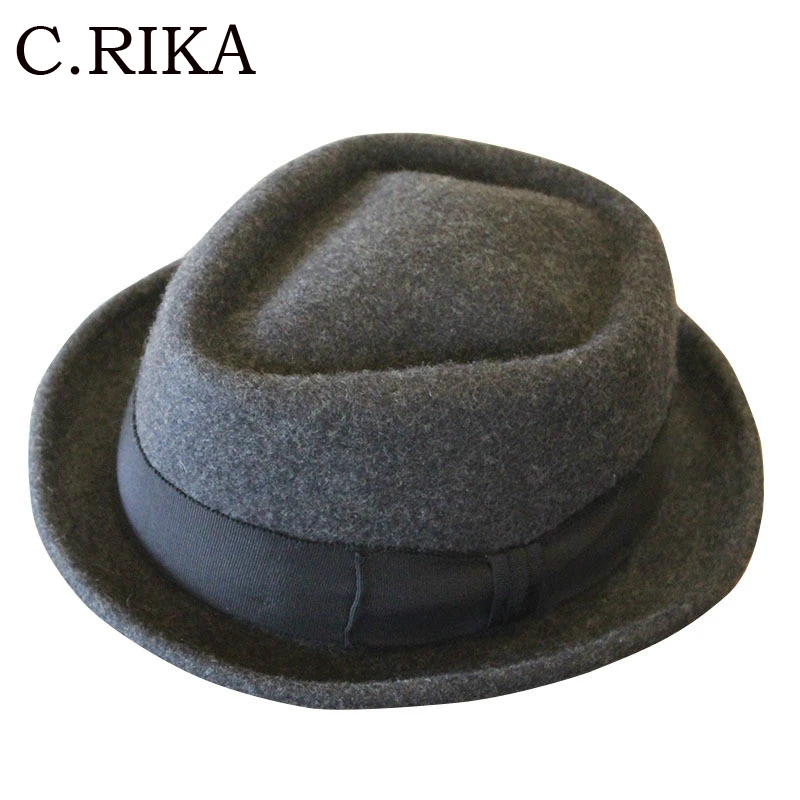 Autumn Winter Wool Gentleman Fedora Hat for Men Women British Fashion Vintage High-end Short Brim Felt Hat Men Jazz Hat Dad Hat