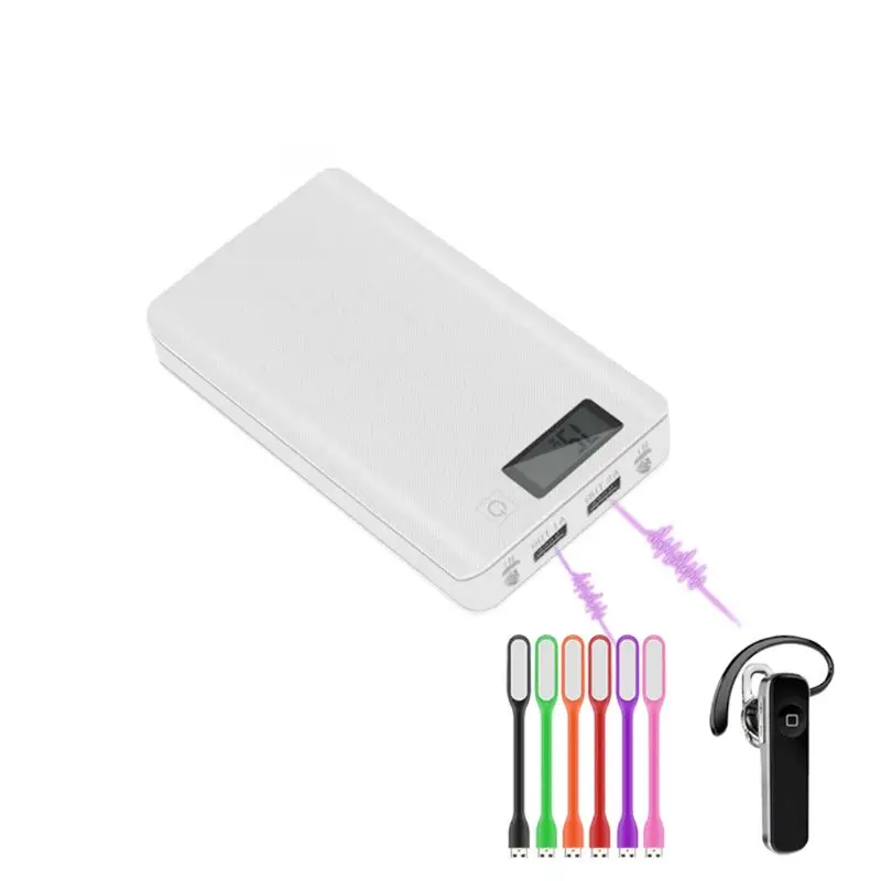 Блок питания 6x18650 корпус внешний аккумулятор с двумя usb-портами Poverbank портативный Pover банк питания для телефонов Xiaomi зарядное устройство(без батареи