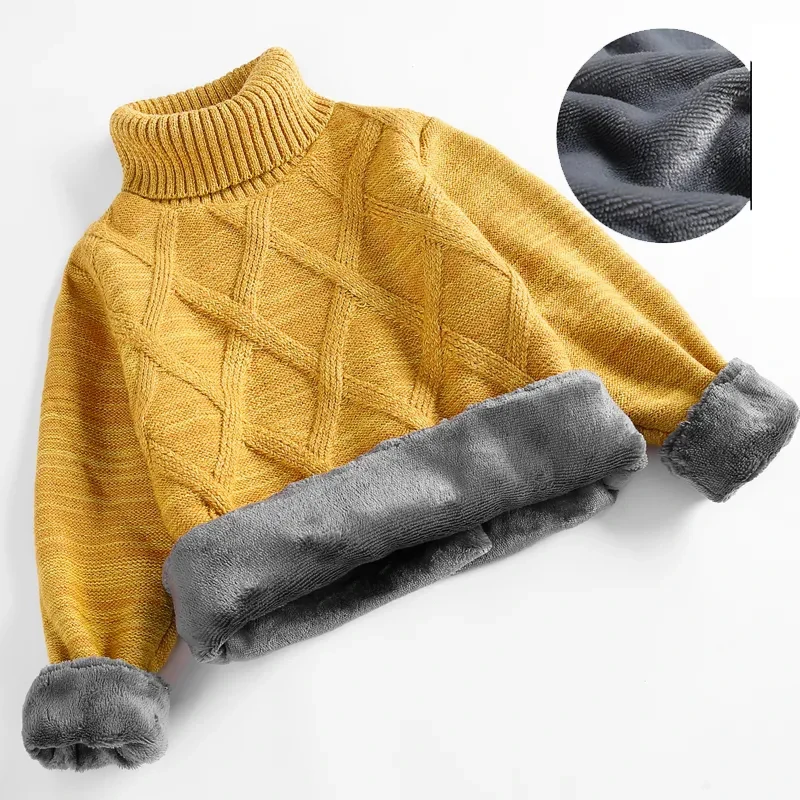 

Children Boys Sweater Soft Turtleneck Kids Winter Thicken Warm Pullover Tops Long Sleeve Sweaters Girls Boys Hoodies Sweatshirts