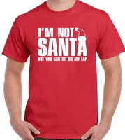 christmas t shirt im not santa but you can sit on my lap mens funny jumper giftmen or women