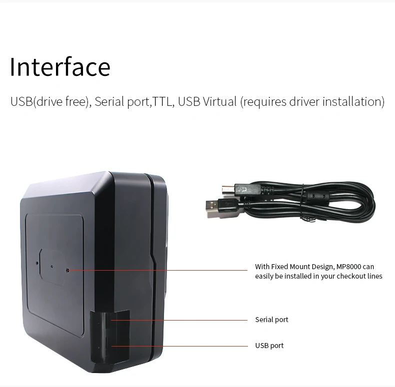 MP8000 лучший 2D QR 1D Презентация сканер Розничная superme USB настольный сканер Всенаправленный сканер штрихкодов