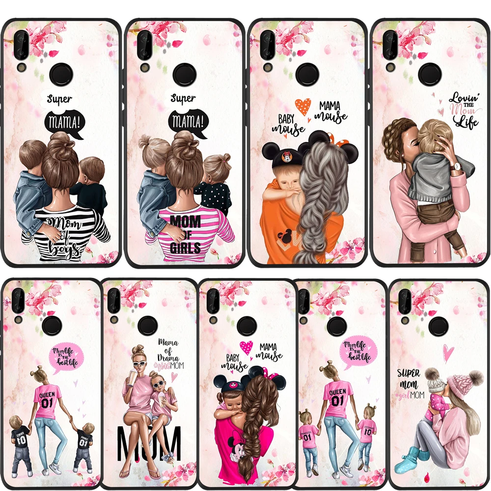 Girl Baby Mom Queen Princess Mama Mouse Prince DIY Custom Phone Case For Huawei Mate 30 Pro 10 20 Lite P Smart Silicone Cover |