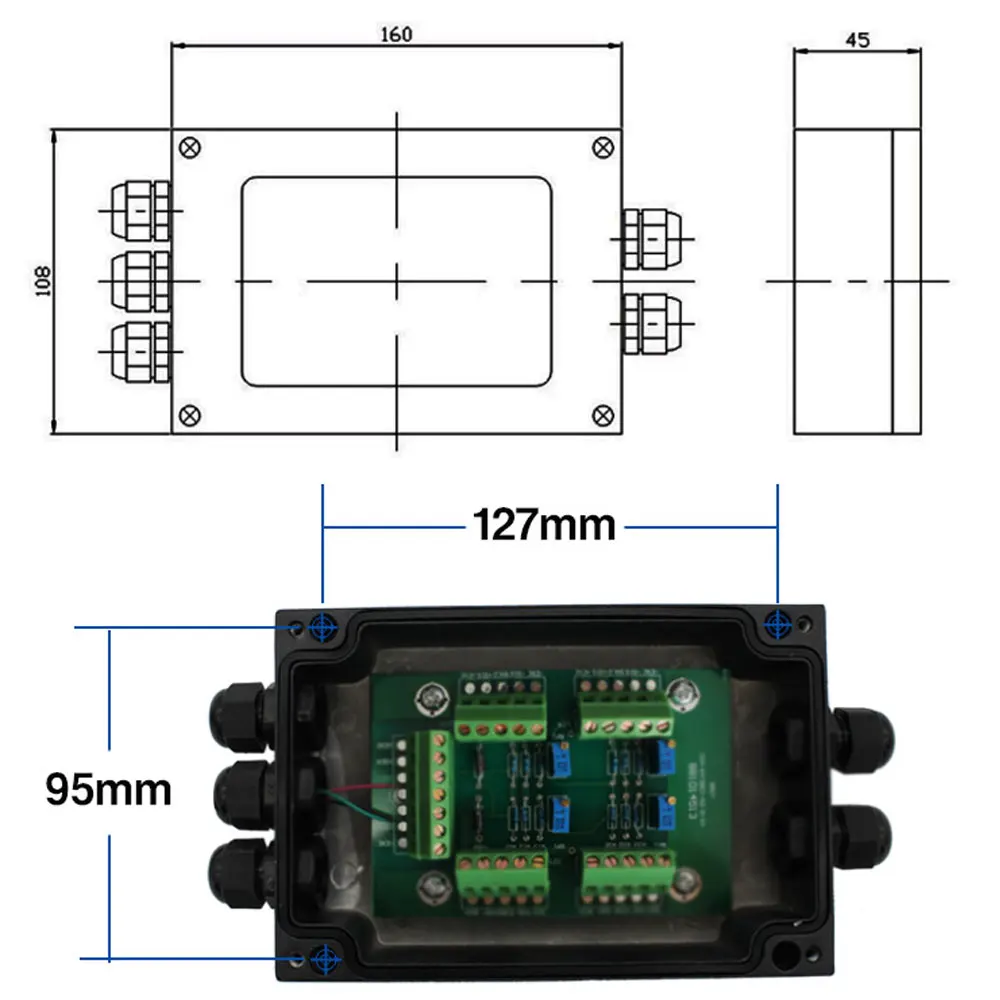 Metal Waterproof Tension Pressure Sensor Load Cell Junction Box Multi-Joint 3 4 6 8 10 Ways In 1 | Инструменты