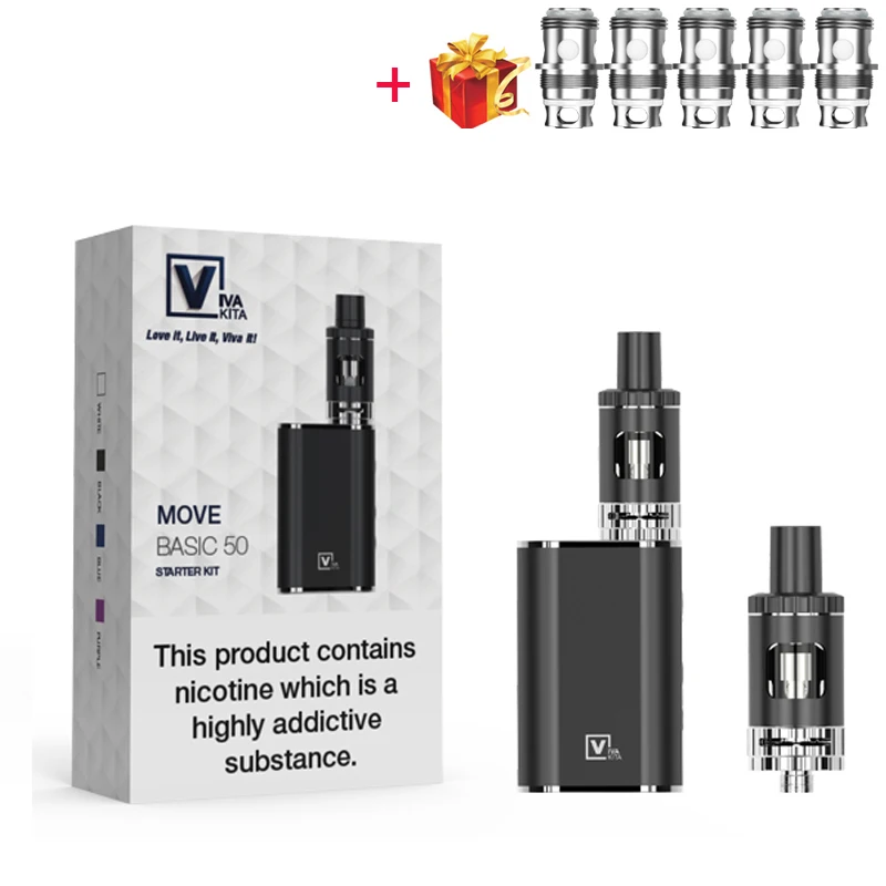 【Clearance】 испаритель электронная сигарета Move Basic 50w набор 2 0 ml vape Kit 50W коробка мод