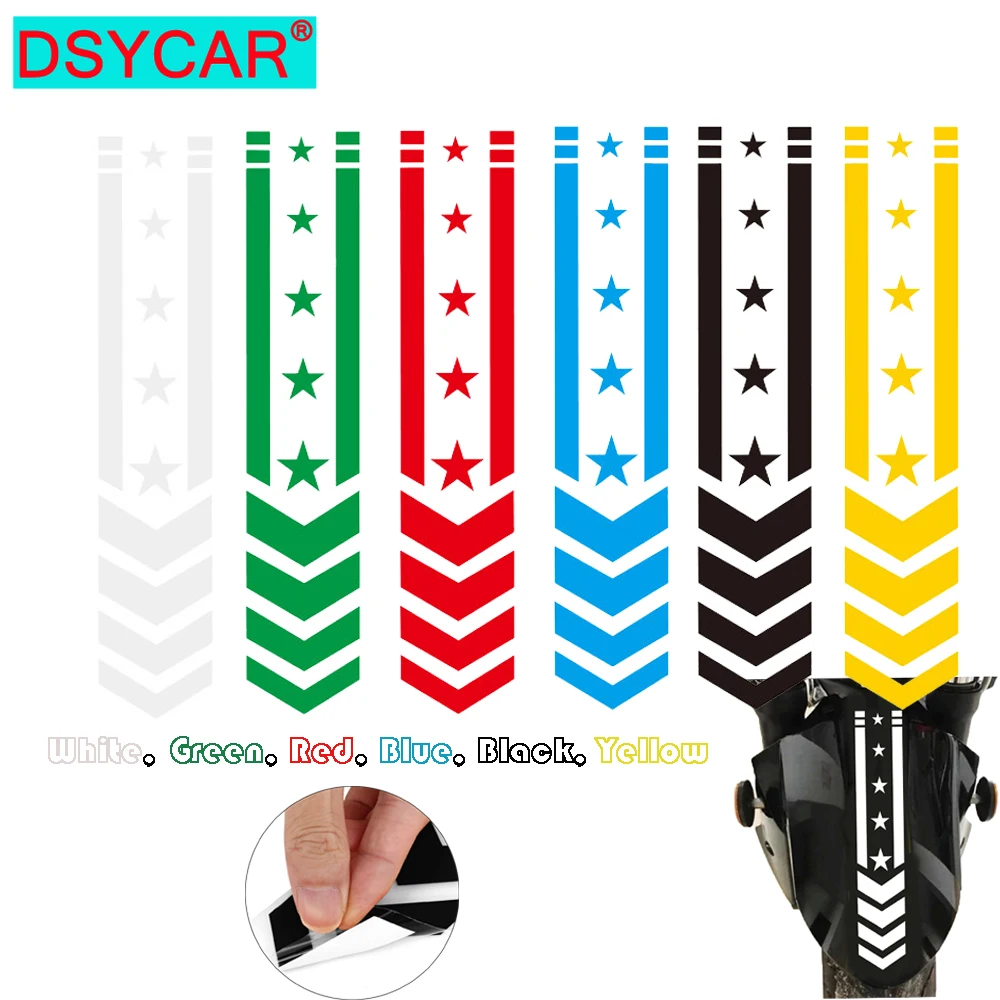 DSYCAR 1 шт. крыло мотоцикла стикеры скутер наклейки полосатый светоотражающие