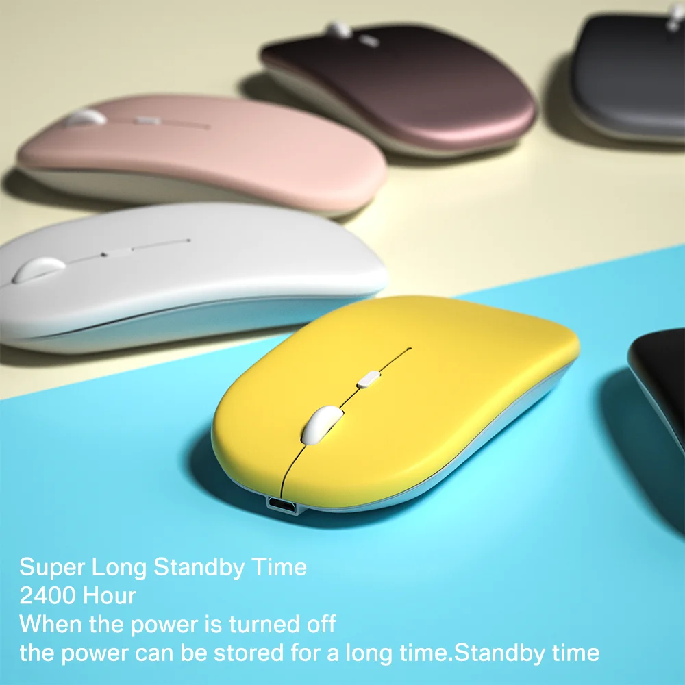 

Wireless Mouse Rechargeable Bluetooth Mouse Computer Silent Mause Ergonomic Mouse For Apple iPad Pro Macbook Samsung Laptop PC