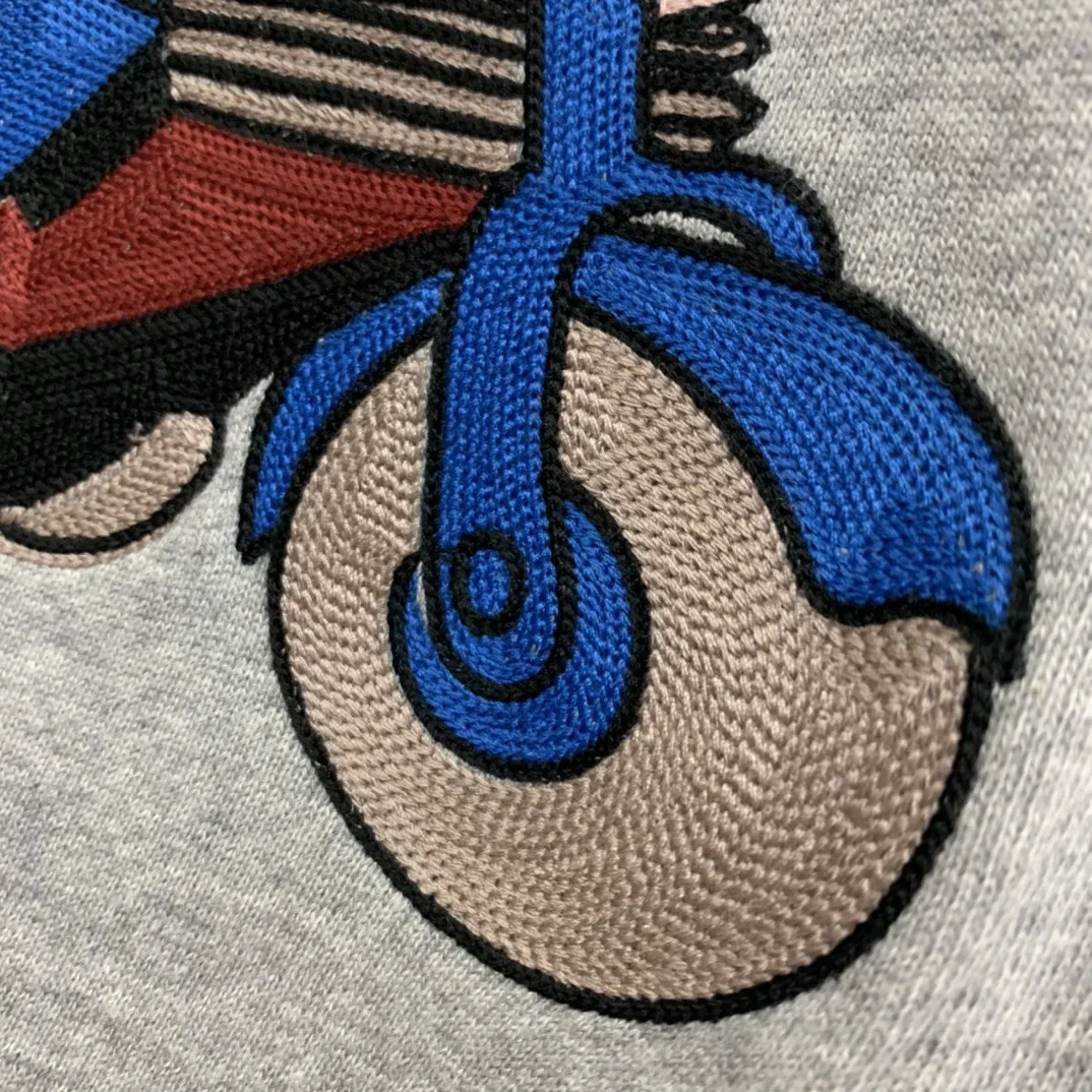 

round neck gray sports shirt Spring Brand Luxury Design embroidery duck Loose Comfortable Versatile Unisex cartoon Sweatshirt G1