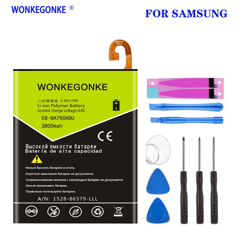 

WONKEGONKE EB-BA750ABU для Samsung battery 2018 version A7 SM-A730x A730x SM-A750F A10 аккумулятор высокого качества + Инструменты