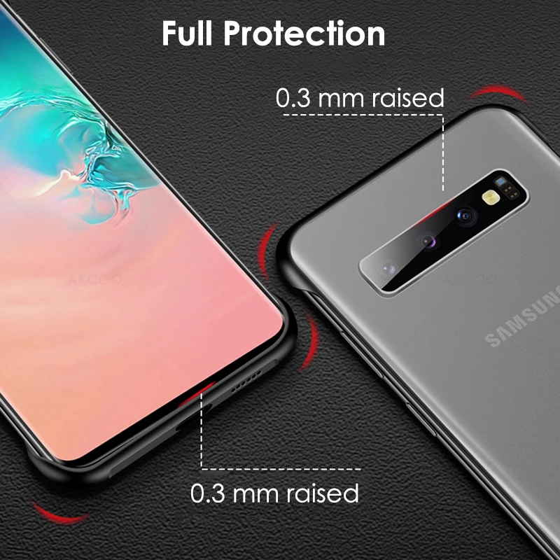 Akcoo Примечание 10 чехол дизайн без рамок для samsung Galaxy S7 8 9 Plus Note 8 9 S10 A20 30 40 50 60 70 80 93 M10 20 40 матовый чехол