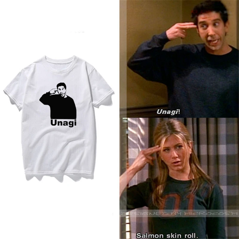 Футболка с коротким рукавом для ТВ шоу Friends Unagi Ross|Костюмы из фильмов и ТВ| |