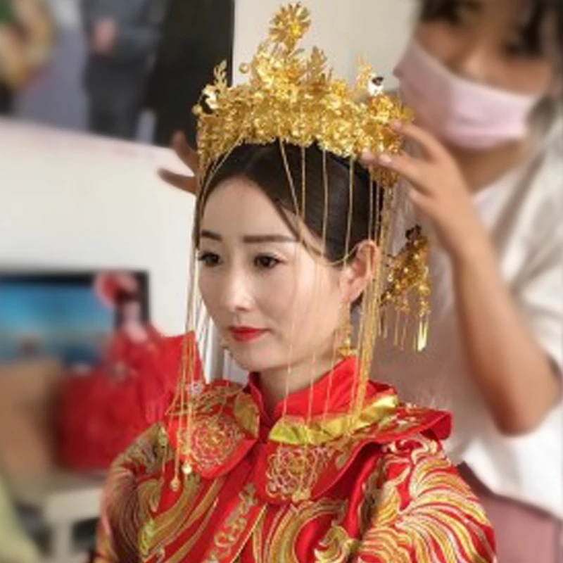 Ручной работы Феникс головной убор ювелирный набор Китайский древний свадебный