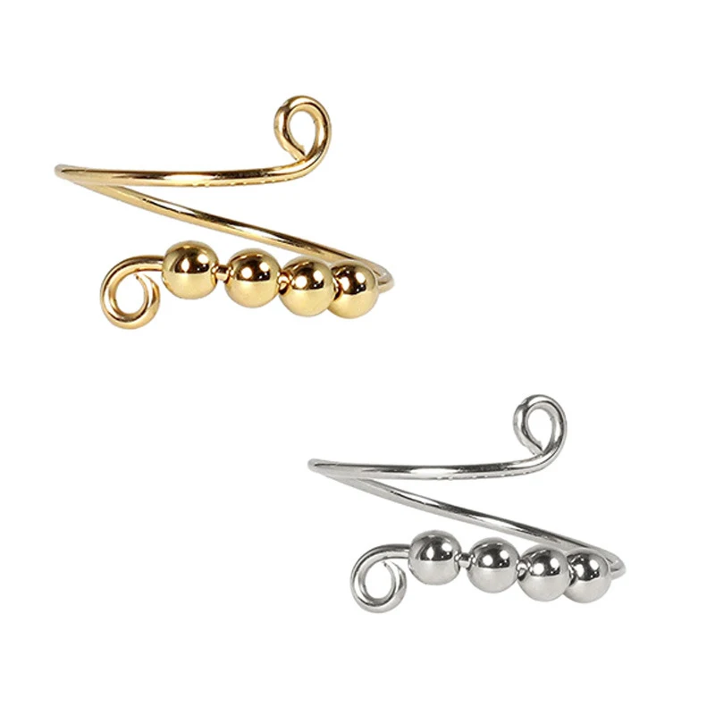 Кольца с бусинами свободно вращающиеся кольца против стресса и тревоги для