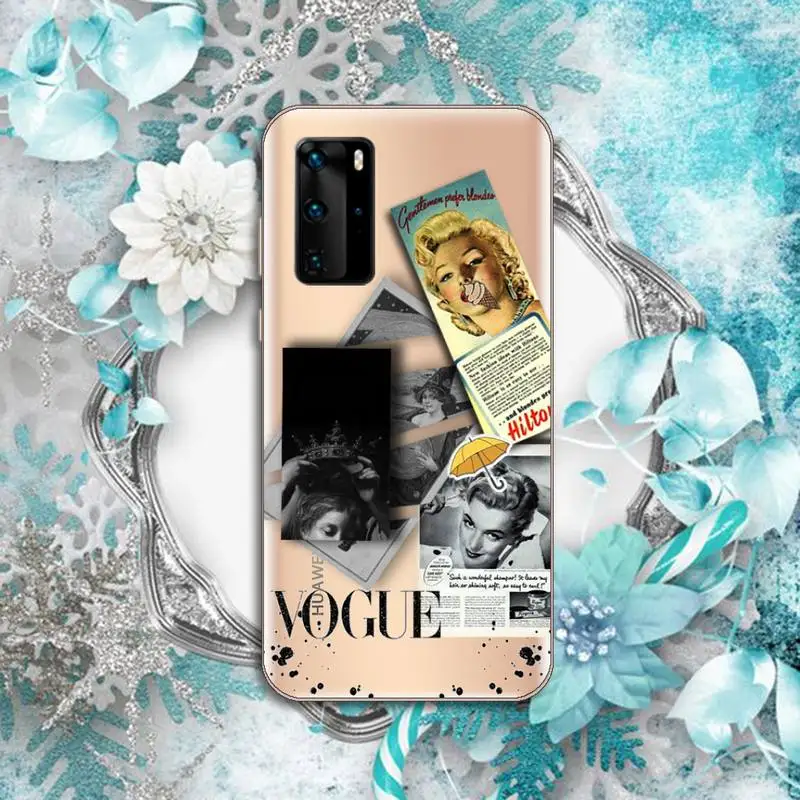 

Label pattern art high quality Phone Case Transparent for Huawei P honor 8 10i 20 30 40 smart 2019
