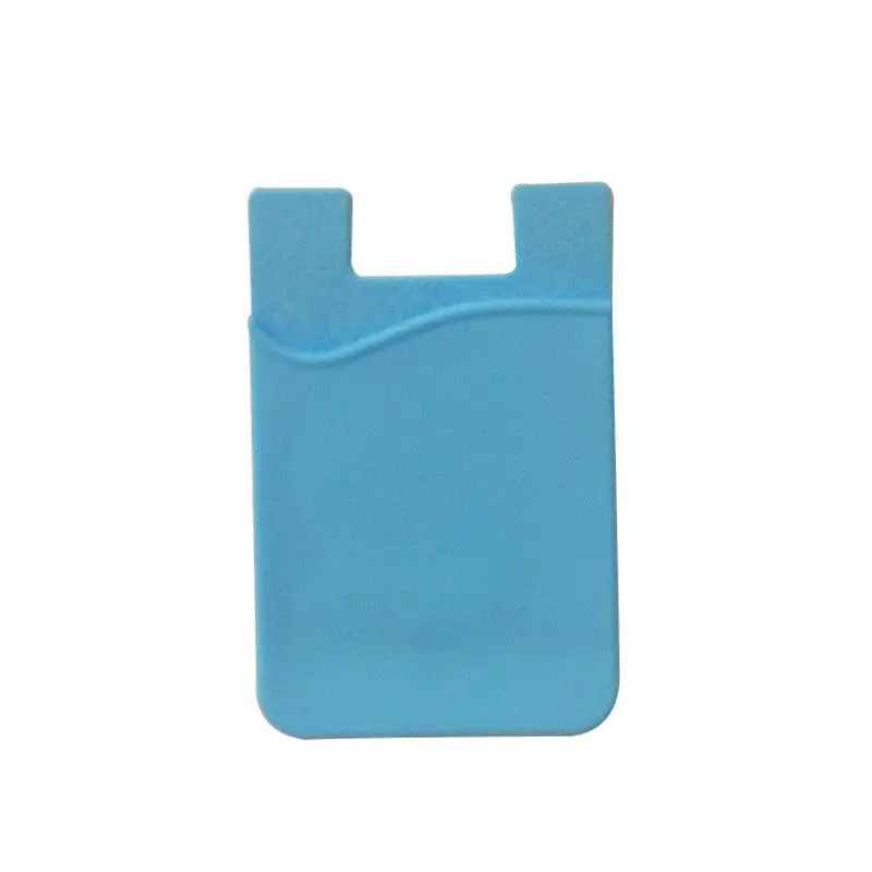 sky blue Модный простой силиконовый чехол с отделением для карт и отделением для денег для мобильного телефона - Цвет: sky blue