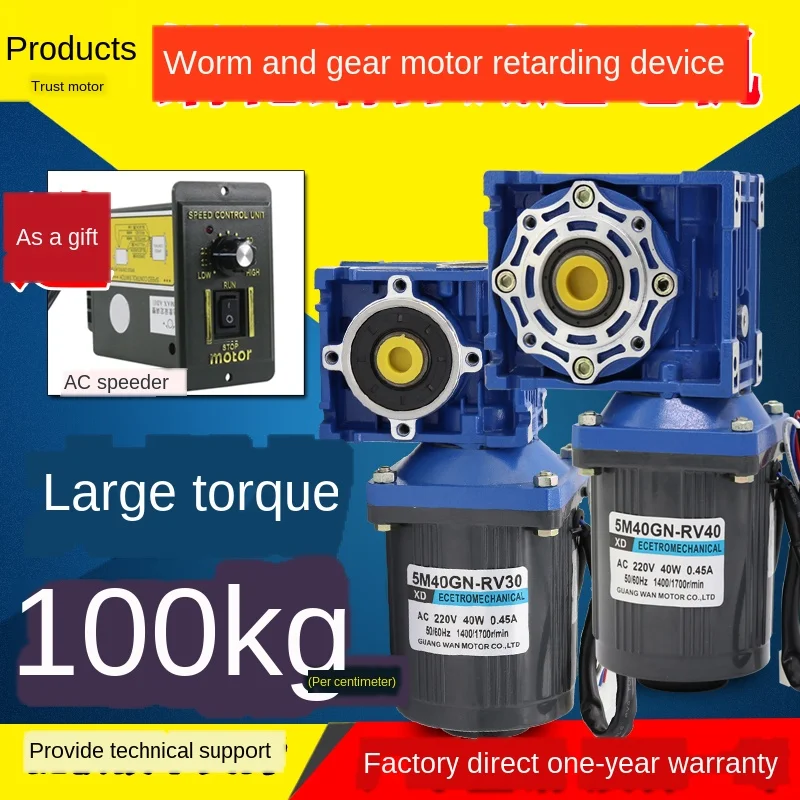 Двигатель переменного тока с переменной скоростью 220 В 40 Вт 5M40GN RV30 большой