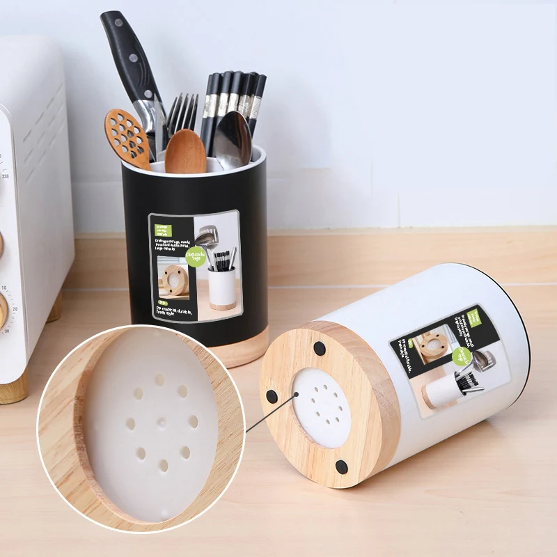 

Kitchen Utensil Holder Knife Block Flatware Drainer Storage Box Spoon Forks Chopsticks Scissors Storage Rack Kitchen Organizer