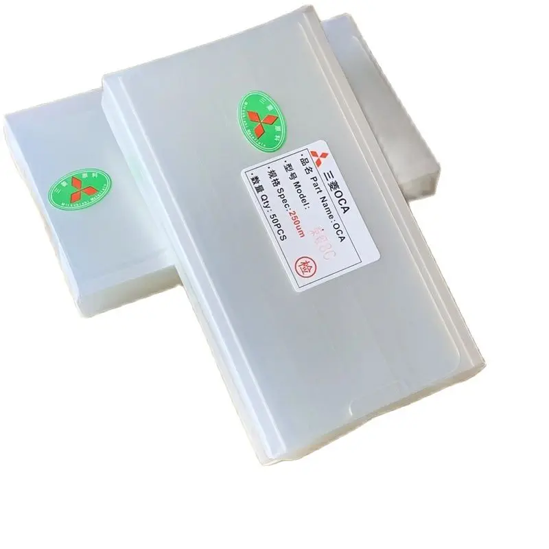 50pcs 250um OCA Clear Optical Adhesive For Samsung Galaxy A10 A20 A30 A40 A50 A60 A70 A80 A90 LCD Touch Glass Lens Film OCA Glue