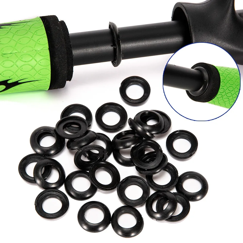 

20pcs/Pack Fishing Rod Building Elastic Rubber Winding Check Dress Ring Trim Adapter DIY For Fly Spinning Casting Fish Rods Tool