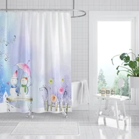 3d print fairy tale world shower curtains waterproof thickened polyester bathroom bathtub bathing cover multi size bath curtains
