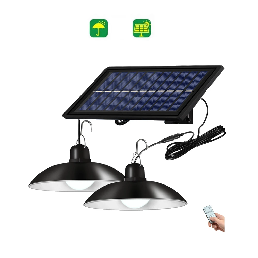 

Retro Lampshade LED Waterproof Solar Power Pendant Light Street Light for Outdoor Courtyard Garden Corridor Solar Lamp 3/6M cabl