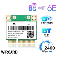 axe3000h 5374mbps wifi 6e for ax210 mini pcie wifi card for bt5 2 802 11ax 2 4g5g6ghz wlan network card adapter for windows 10