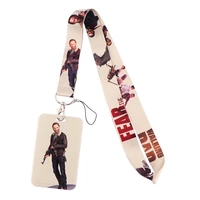 1pcs zf2954 walking dead movie cool figure lanyards id badge holder id card pass mobile phone straps badge key holder keychain