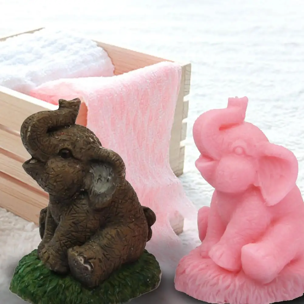 Silicone Mold 3D Elephant Soap Handicraft DIY Cake Decoration Baking Tools For Fondant Chocolate Candles Making |