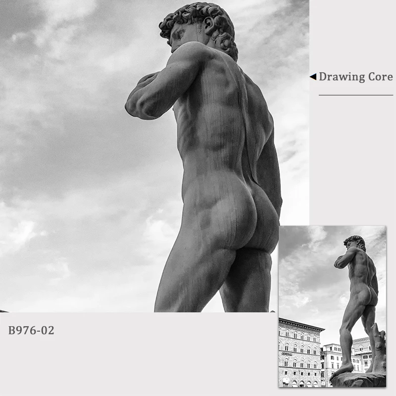 Картина на холсте с изображением Флоренции тосканы и города статуя Микеланджело