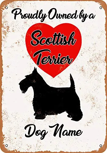 

Металлический знак-имя собаки на заказ-шотландский терьер 2-винтажный вид