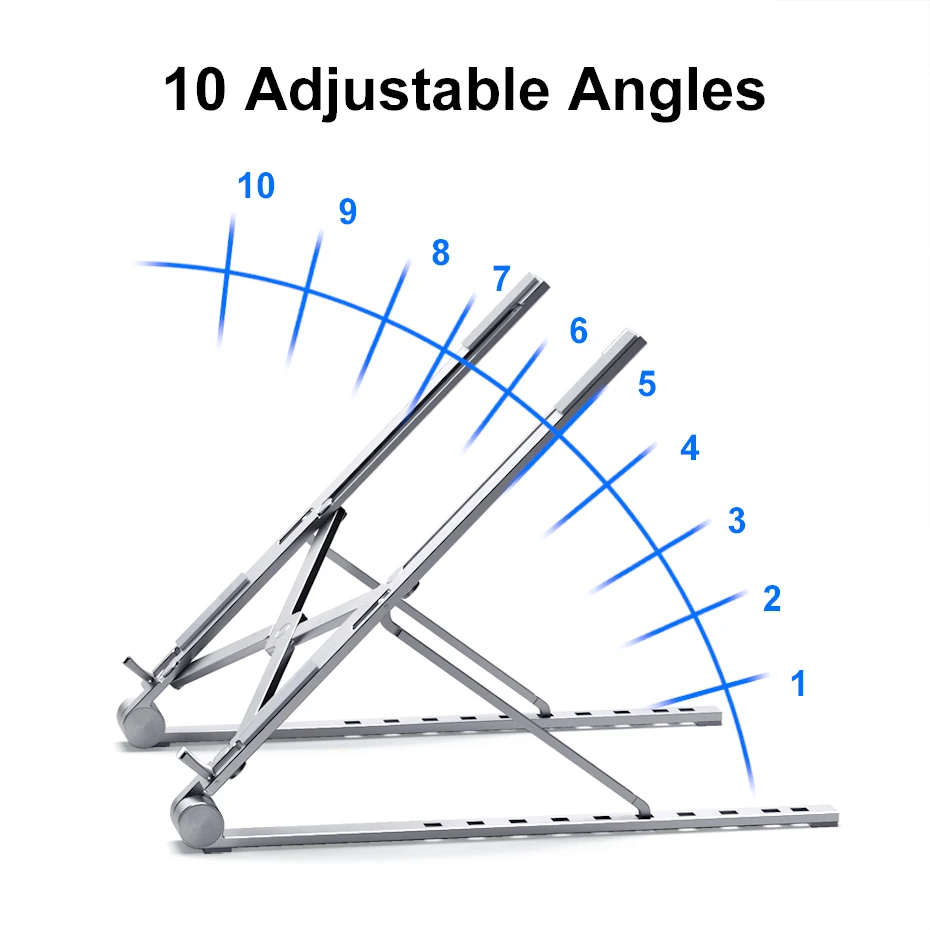 MICCGIN Laptop Cooling Stand Adjustable Foldable Aluminum Desktop Notebook Holder Desk For 7-15 inch Macbook Pro Air | Автомобили и