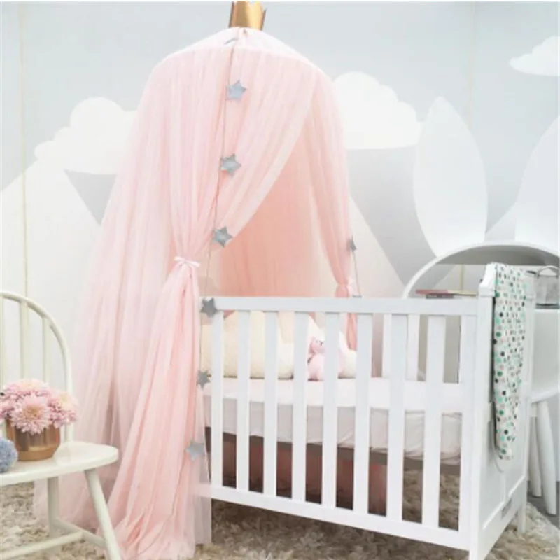 

Hanging Kids Baby Bedding Dome Bed Canopy Chiffon Mosquito Net Bedcover Curtain Baby Kids Playing Home Decor Bed Canopy Princess