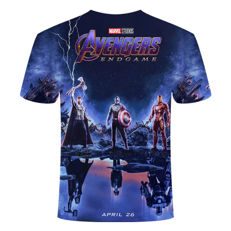 Новинка, футболка Marvel Avengers 4 final, футболка с 3d принтом супергероя Америки, футболка для косплея, Мужская Новая летняя модная футболка