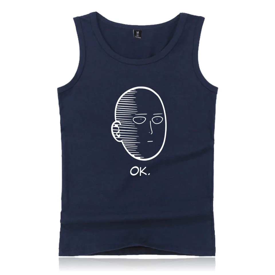 One Punch Man Hero Saitama Oppai топы для фитнеса размера плюс, Летний жилет для бодибилдинга, рубашка без рукавов, хлопковая майка для спортзала, мужская майка