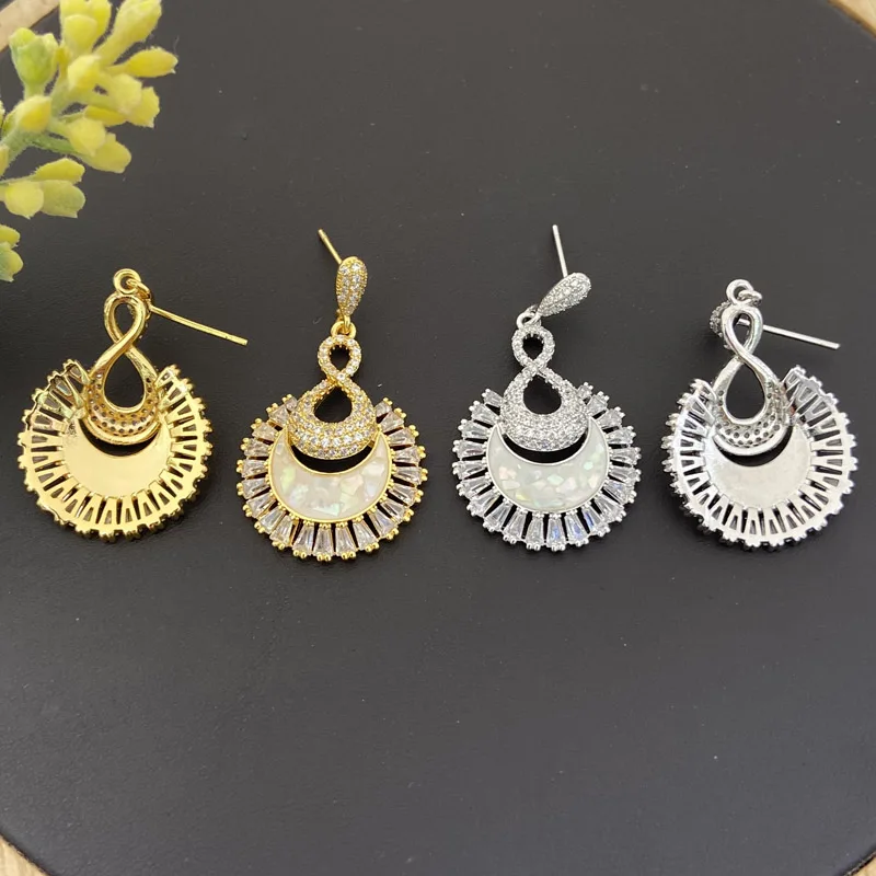 

Vanifin Fashion Jewelry Set Graceful Shell Zircon Micro inlay Necklace with Earrings for Women Wedding Anniversary Best Gifs