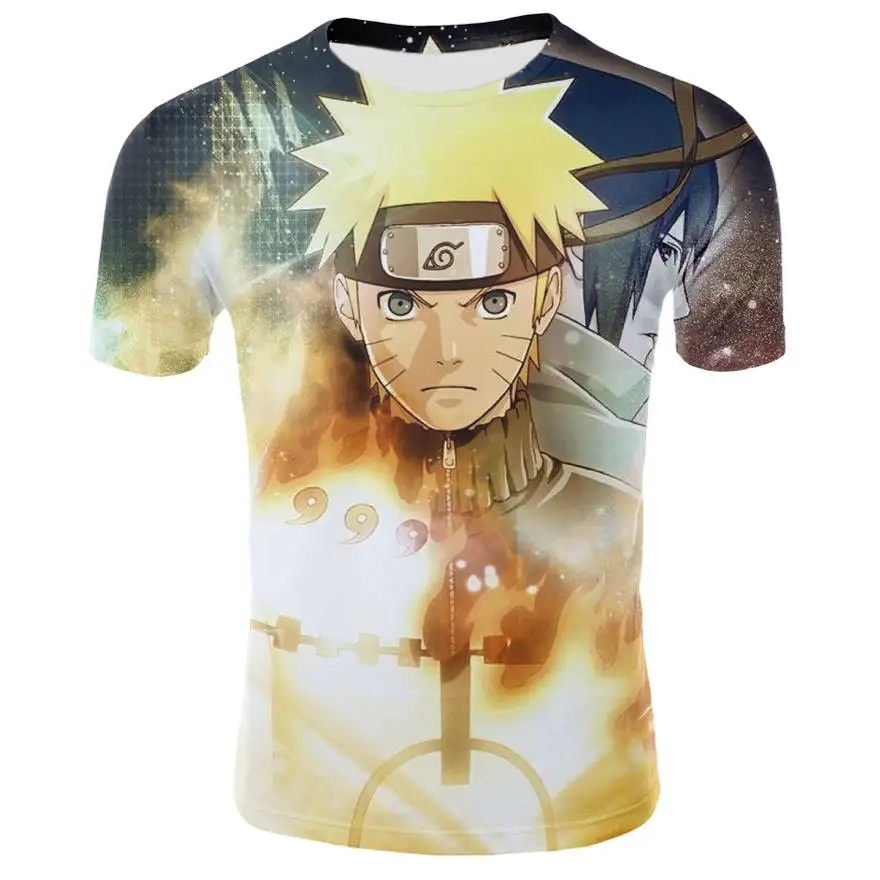 

Summer New Men's and Women's T-Shirts 3D Printing Japanese Anime Sasuke Children's Fashion Casual Top