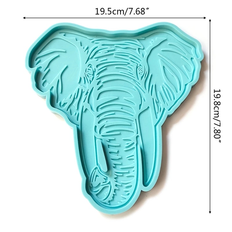 

Elephant Head Tray Epoxy Resin Mold Coaster Silicone Mould DIY Crafts Clay Soap Candle Home Decorations Casting Tools