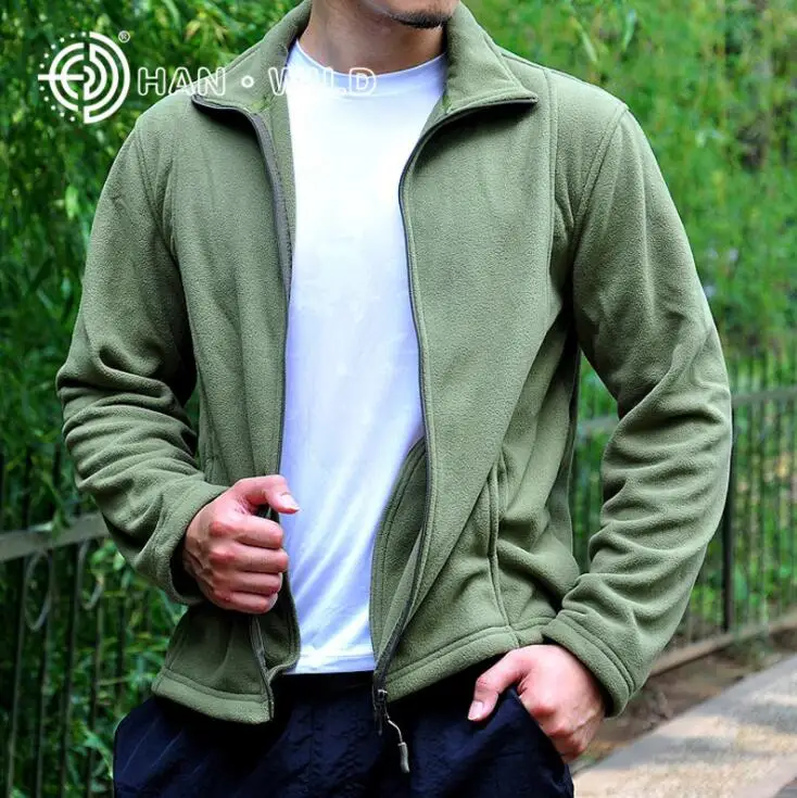 Мужская Флисовая тактическая куртка Повседневная теплая в стиле милитари с