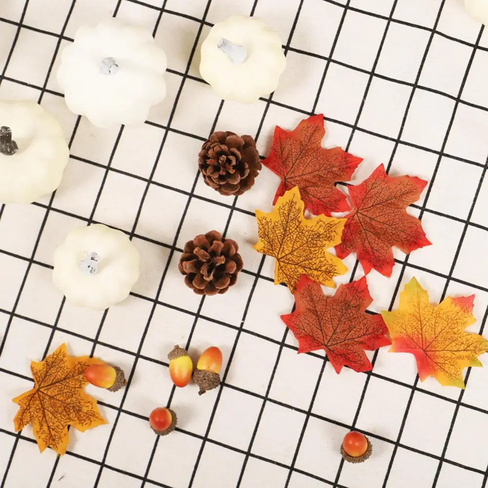 Искусственная гирлянда аксессуары белая тыква кленовый лист осенний набор для